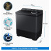 Washing Machine: Samsung 9.5 kg, 5 Star, Semi-Automatic Washing Machine (WT95A4260GD/TL, Air Turbo Drying, Dark Gray)